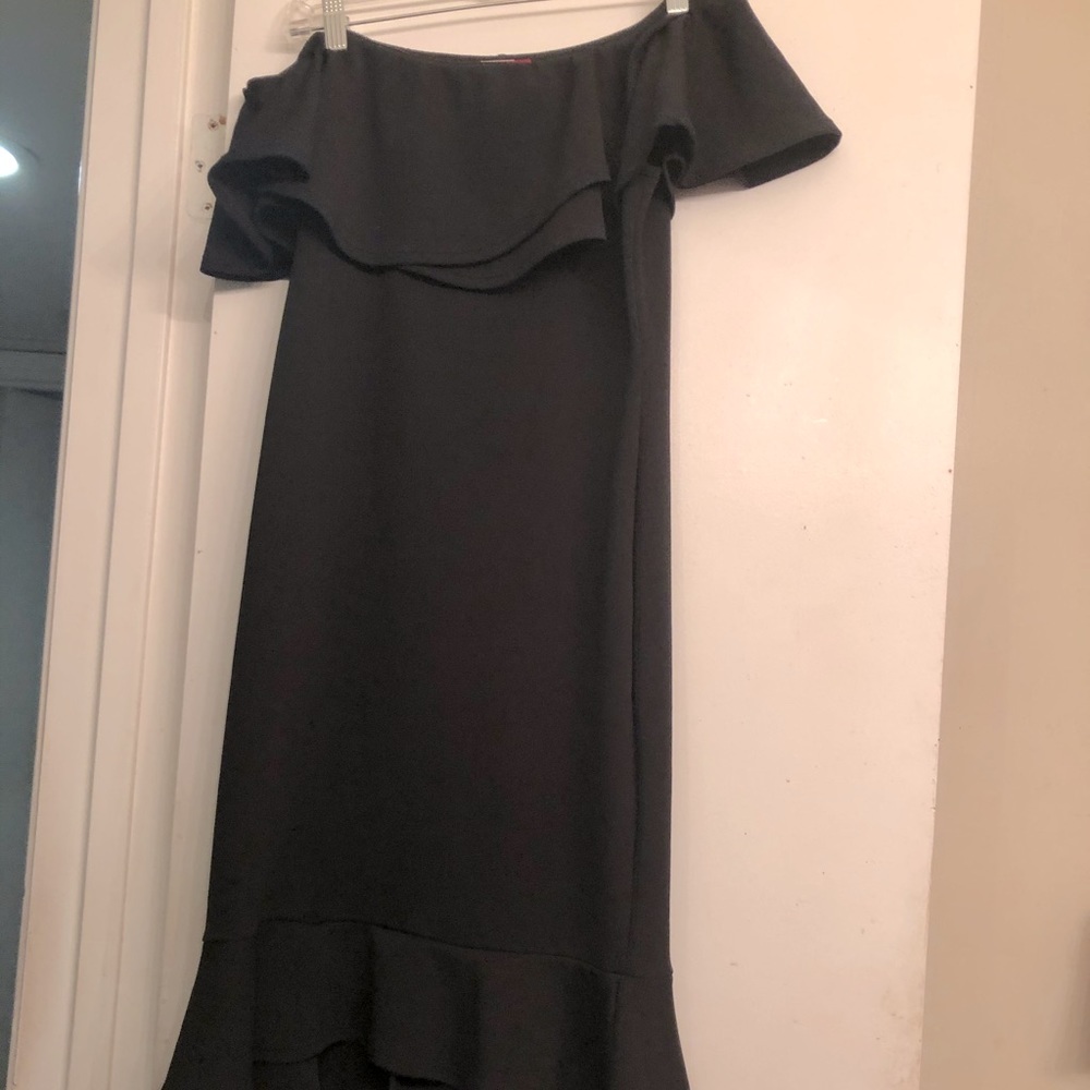 Black off the shoulder dress